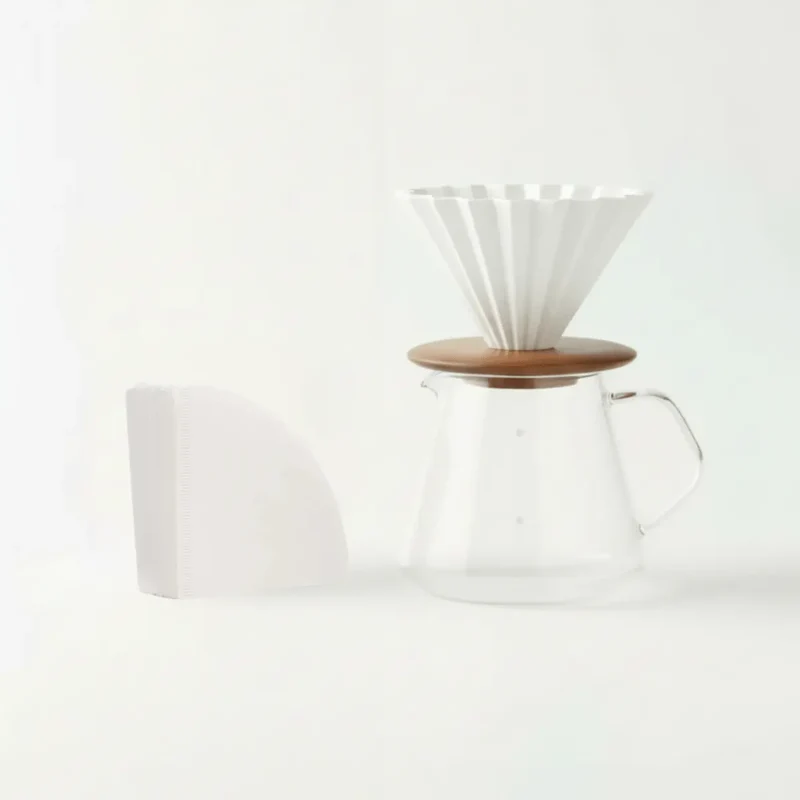 Japansk håndbrygningssæt - Keramisk Origami drypper