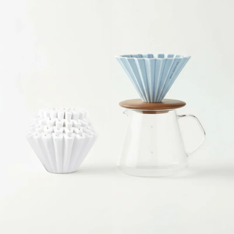 Japansk håndbrygningssæt - Keramisk Origami drypper