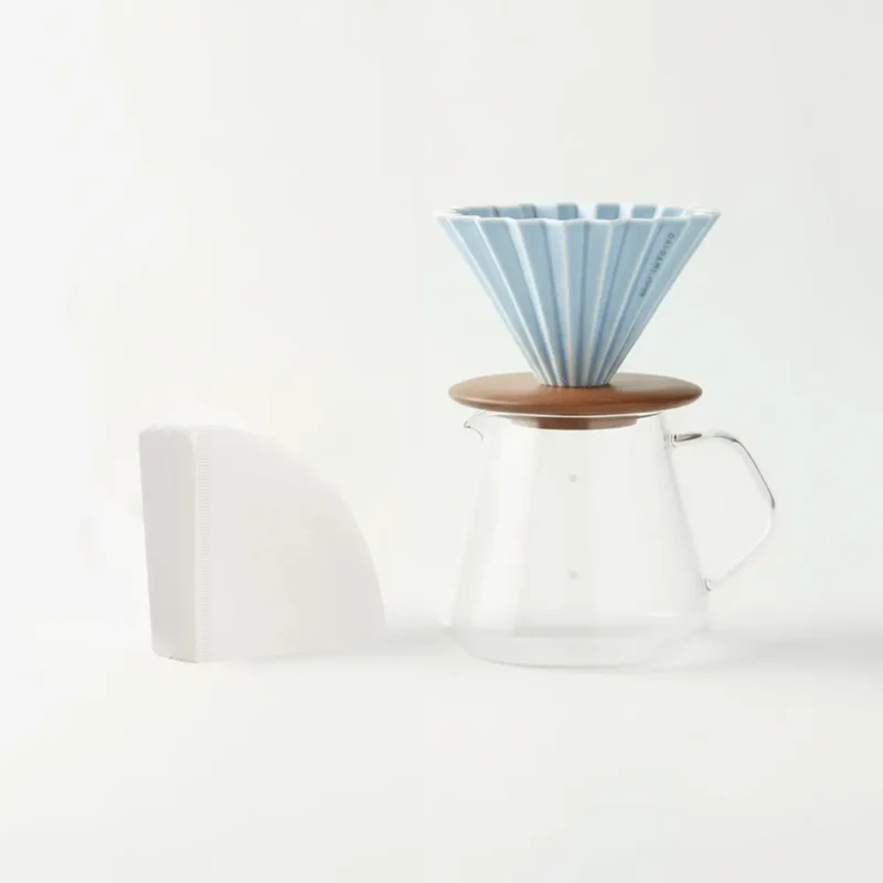 Japansk håndbrygningssæt - Keramisk Origami drypper