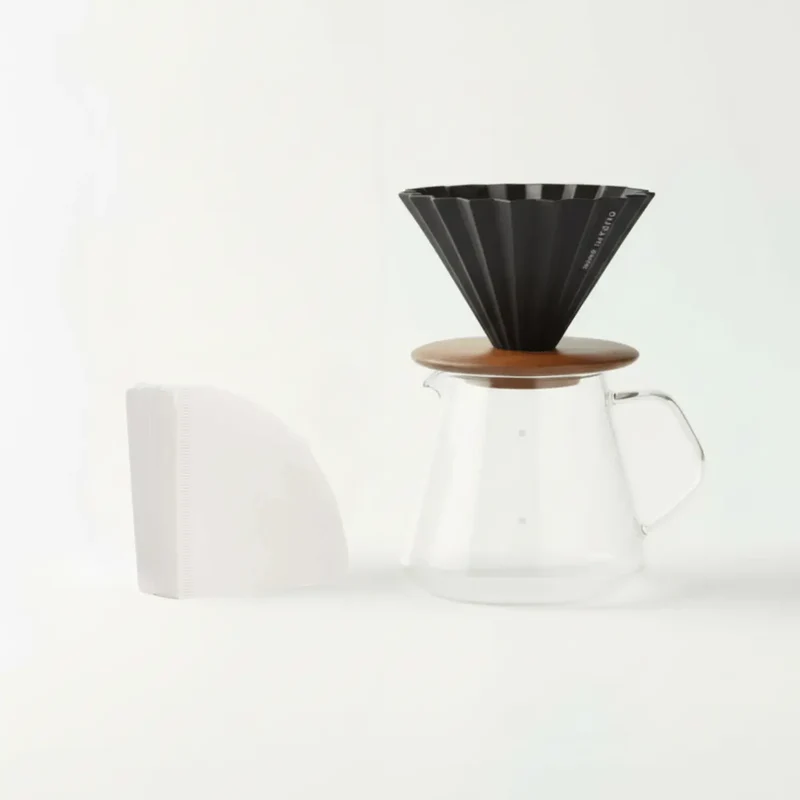 Japansk håndbrygningssæt - Keramisk Origami drypper