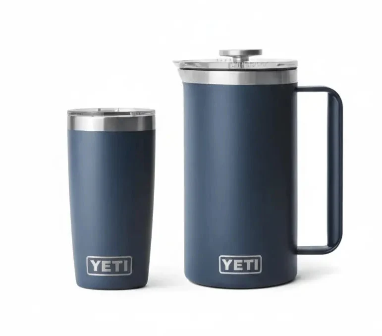 YETI Komplett Franskpresser & Tumbler Sæt - Mørkeblå
