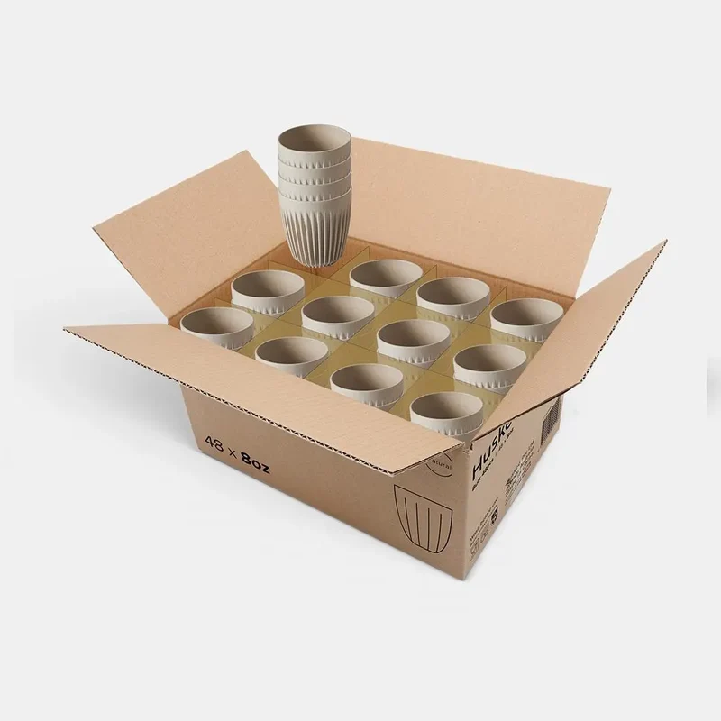 Huskee Mugg 8oz Naturlig farve - 48 pakke