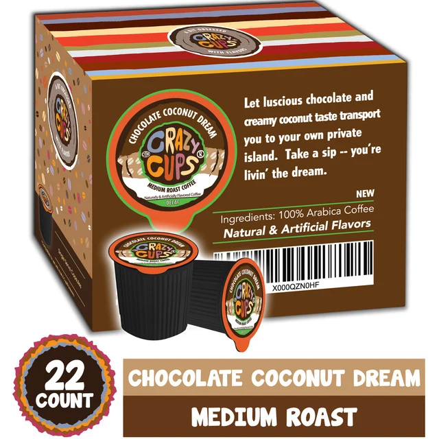 Crazy Cups Decaf Chocolate Coconut Dream 22 CT
