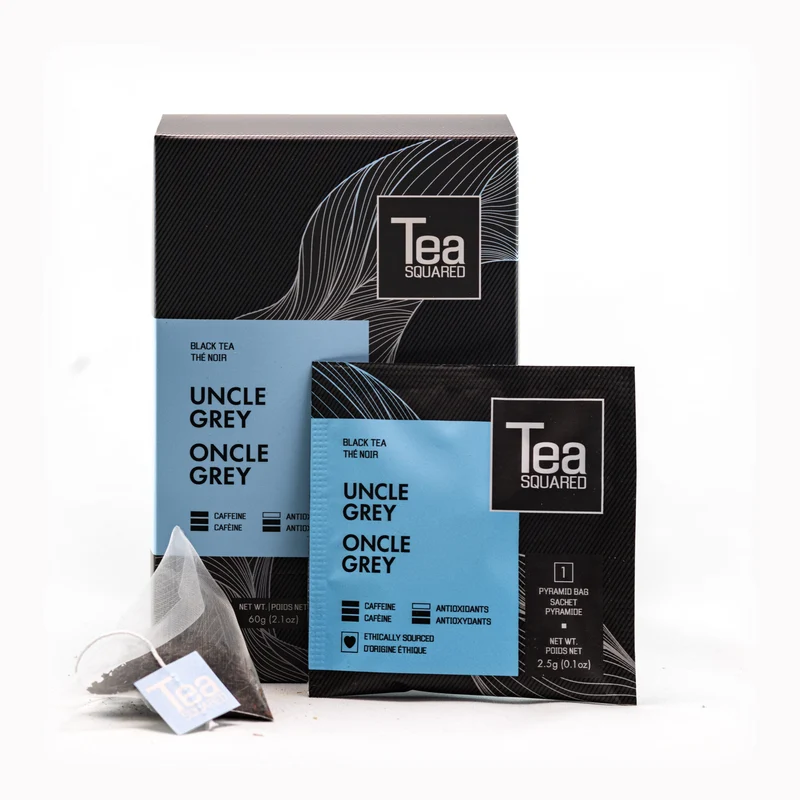Tea Squared Pyramid Teabags - Black - Uncle Grey 15 CT