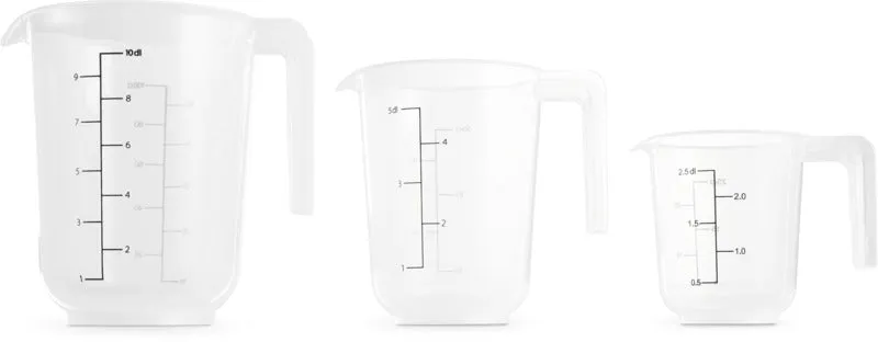 Målekande sæt 0.25l+0.5l+1l