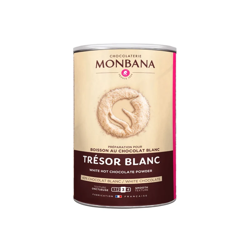 Monbana Hvidt chokoladepulver 500 g.