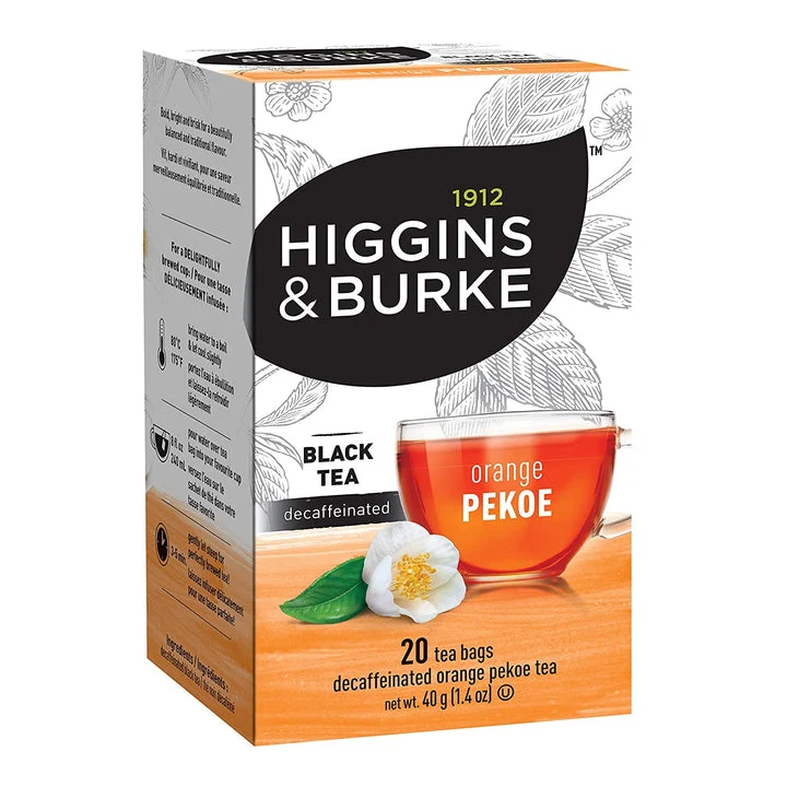 Higgins & Burke Tea Bags Orange Pekoe Decaf 20 CT