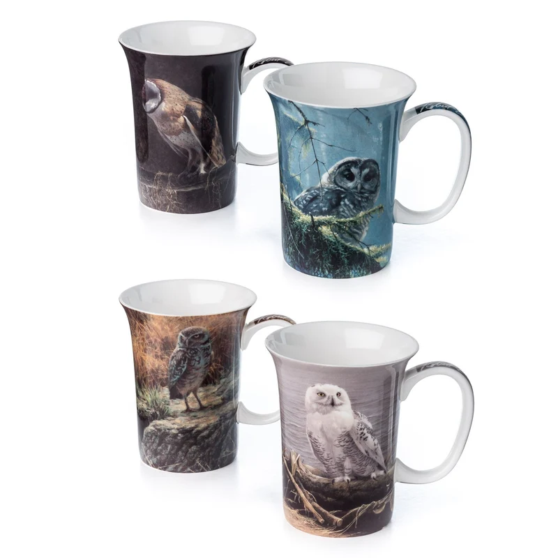 McIntosh 4 Mug Set - Robert Bateman - Owls
