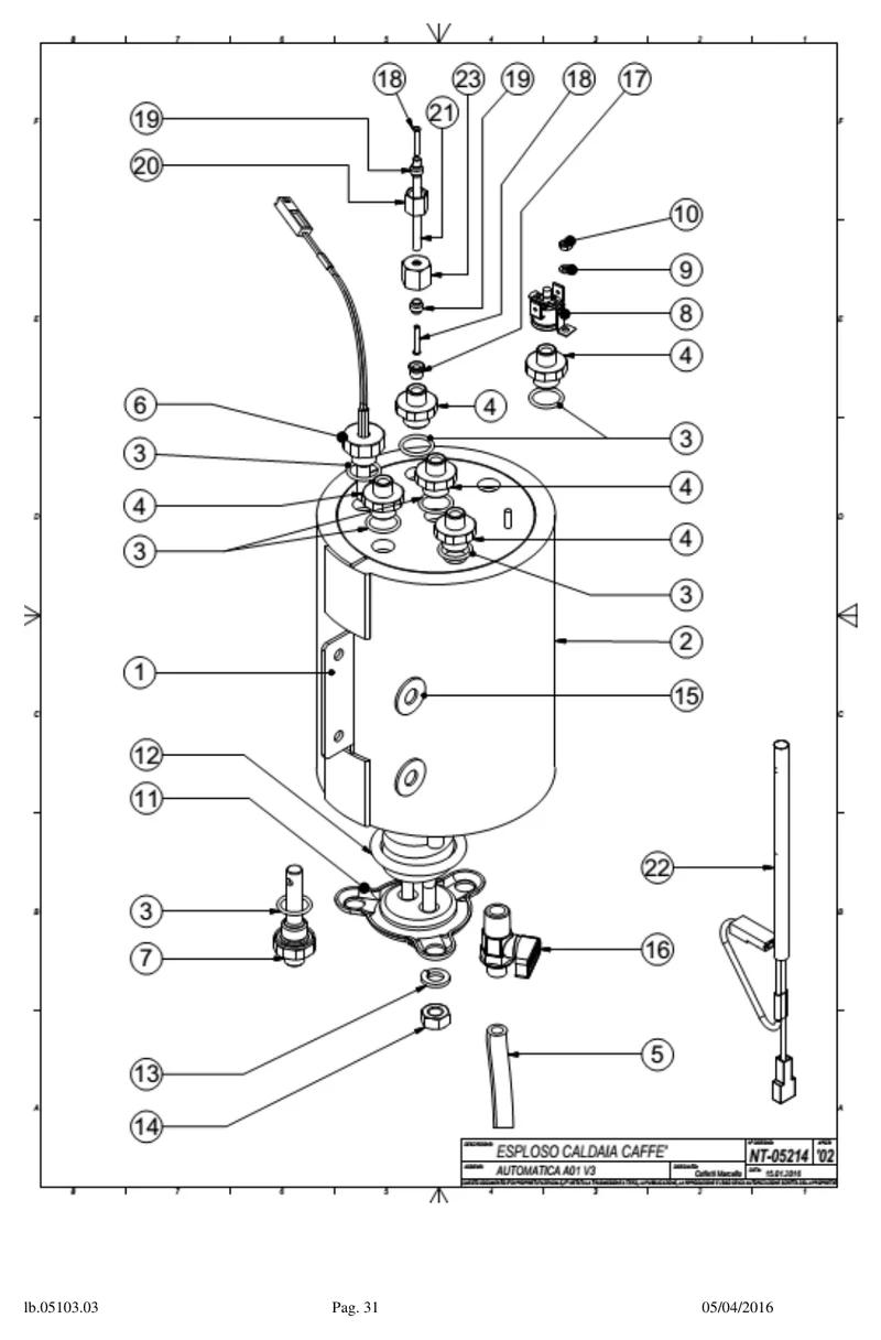 Carimali møtrik M8 slange 4 - Reservedele OEM-nummer: 97.00105