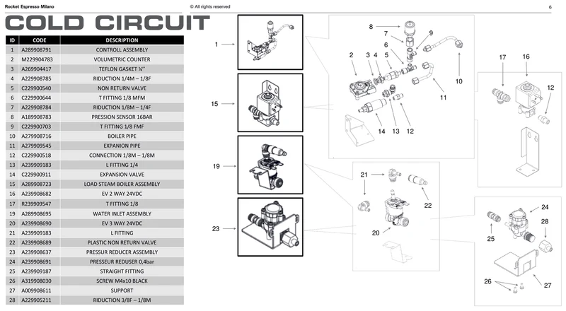 Rocket T-lynkobling 1/8 - Reservedel OEM-nummer: R239909547