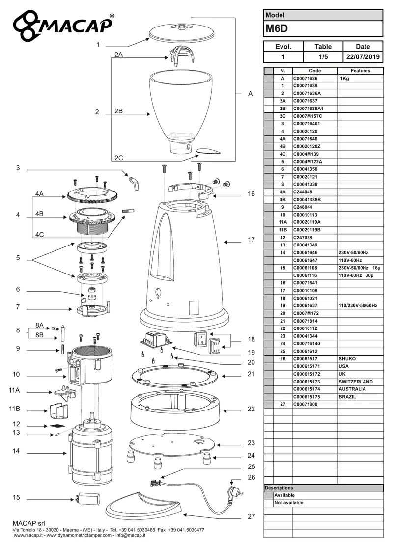 Macap-kondensator 16mf - Reservedele OEM-nummer: C00061108