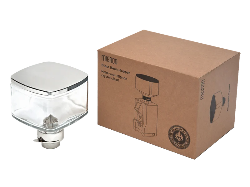 Eureka-bønnebeholder Mignon glas-metal 550 g - OEM-reservedelsnummer: ACC-CMV-001-1KIT