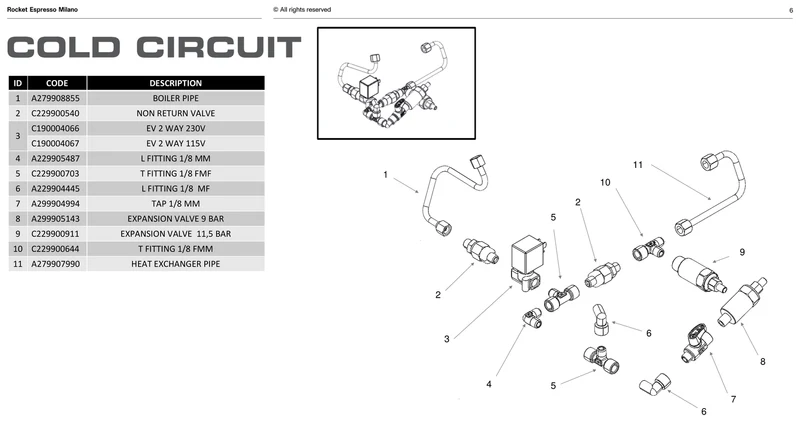Rocket reduktionsventil 9 bar 1/8 HA - Reservedel OEM-nummer: A299905143