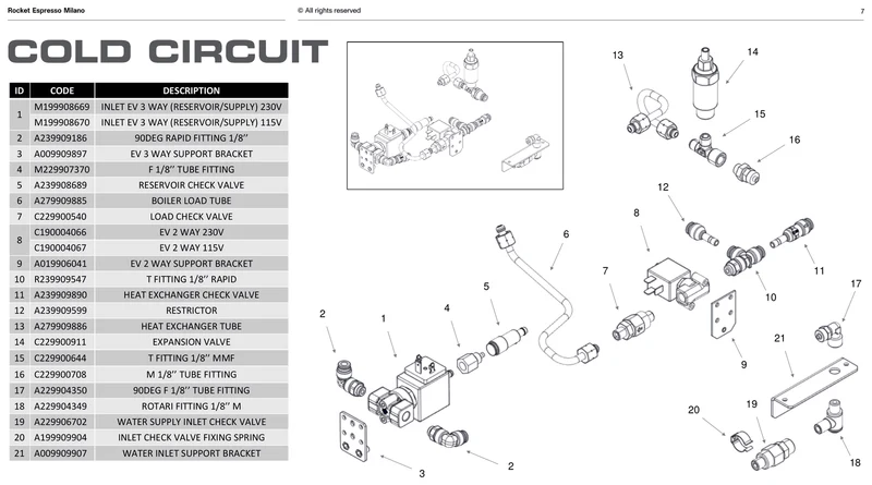 Rocket Kontraventil 1/8 HA/HO - Reservdel OEM-nummer: A229906702