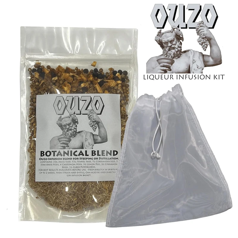 Ouzo Botanicals Kit – Greek Anise Liqueur Infusion Blend