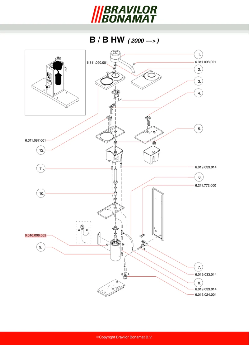 Bonamat afkalkningsprop - Reservdel OEM-nummer: 6.311.090.001