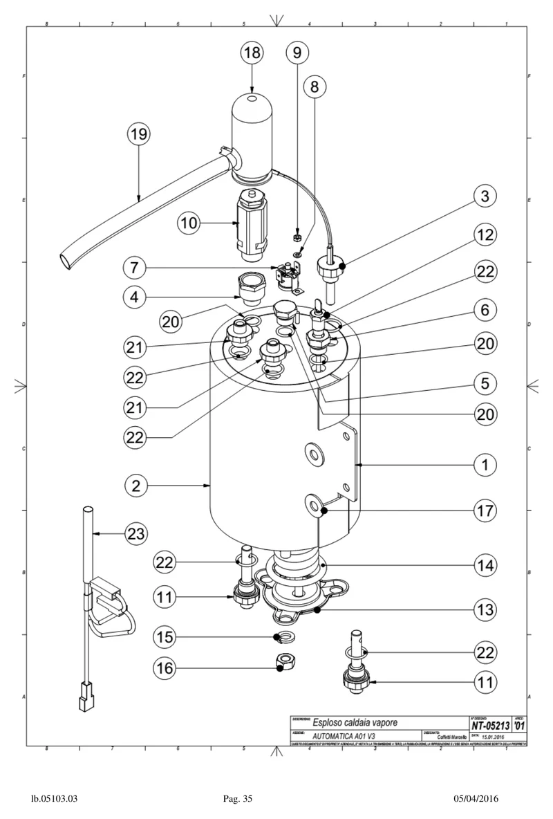 Carimali overophedningssikring damp 145 C - reservedel OEM-nummer: 95.01709