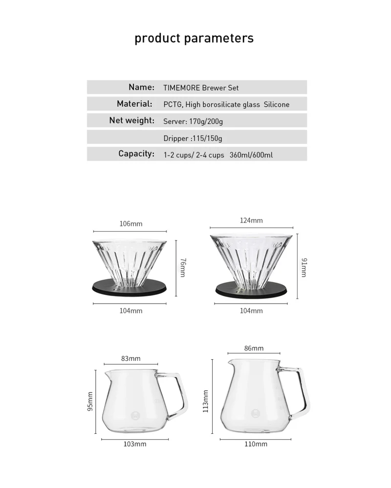 TIMEMORE - Crystal Eye Brewer Set