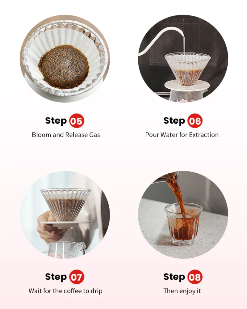 MHW-3BOMBER M1 Drip Coffee Set – Flipped Pour Over Gift Box – 9pcs