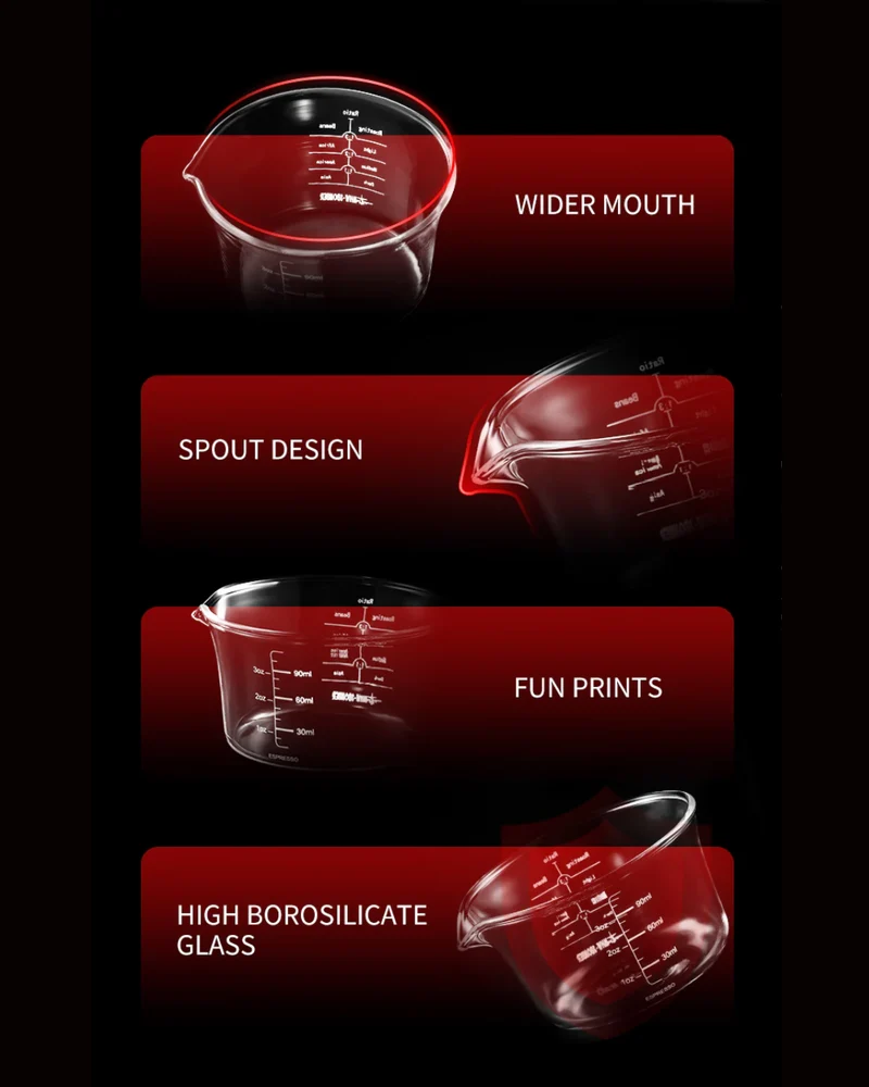 MHW-3BOMBER Glass Measuring Cup – Transparent 120ml