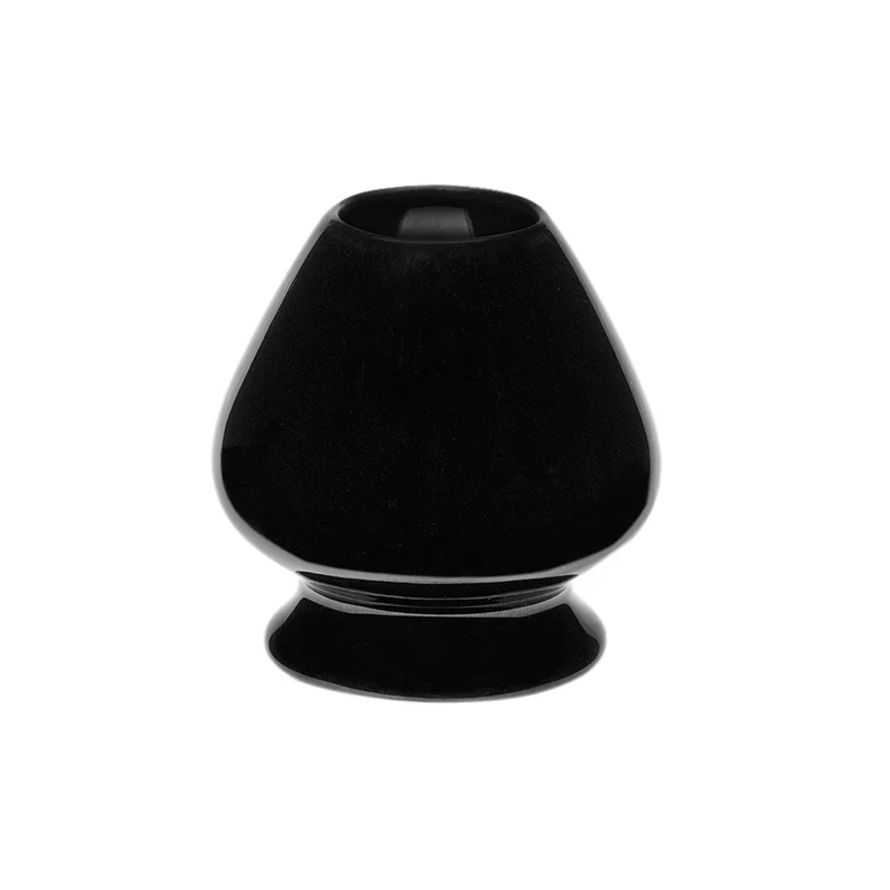 Matcha Piskeris-holder - Glaseret Sort Keramik