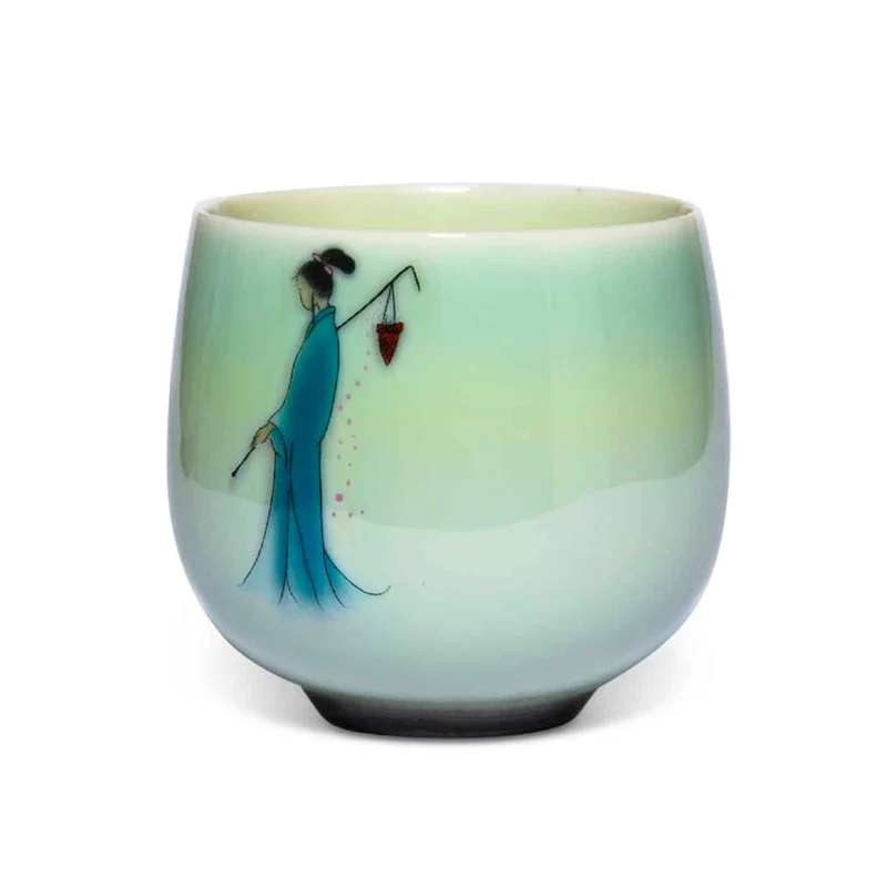 Japansk Porcelænskop med Geisha-motiv 135 ml