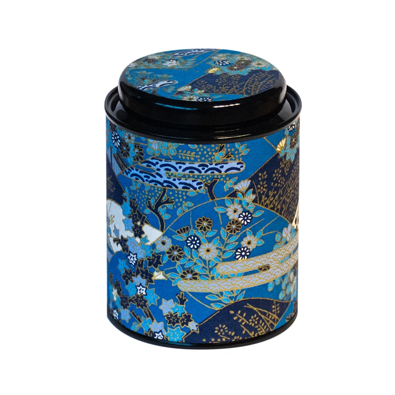 Japansk Tedåse - Blåt Silkepapir 80 g - Flere Motiv