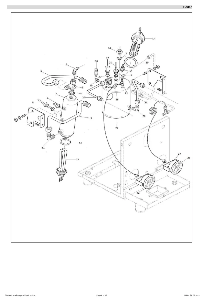 Rocket Element til dampkedel R58 115V 1400W - Reservedele OEM-nummer: A110004668