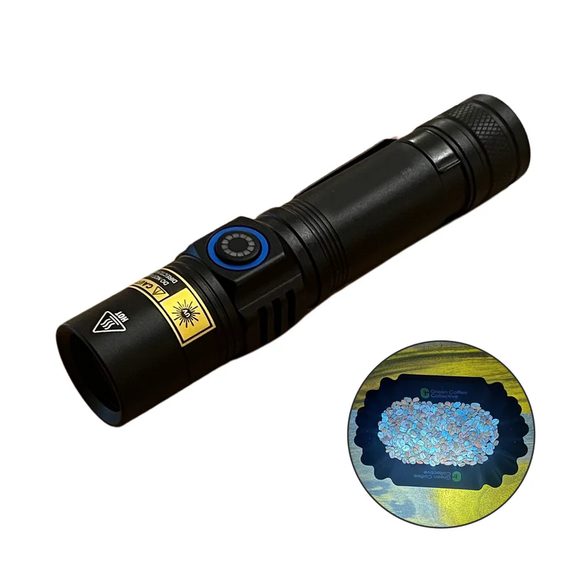 365nm UV Black Light Torch for Coffee Analysis – Rechargeable & Portable