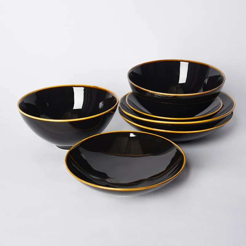 Serveringsskål sort studio 20cm (6 stk)