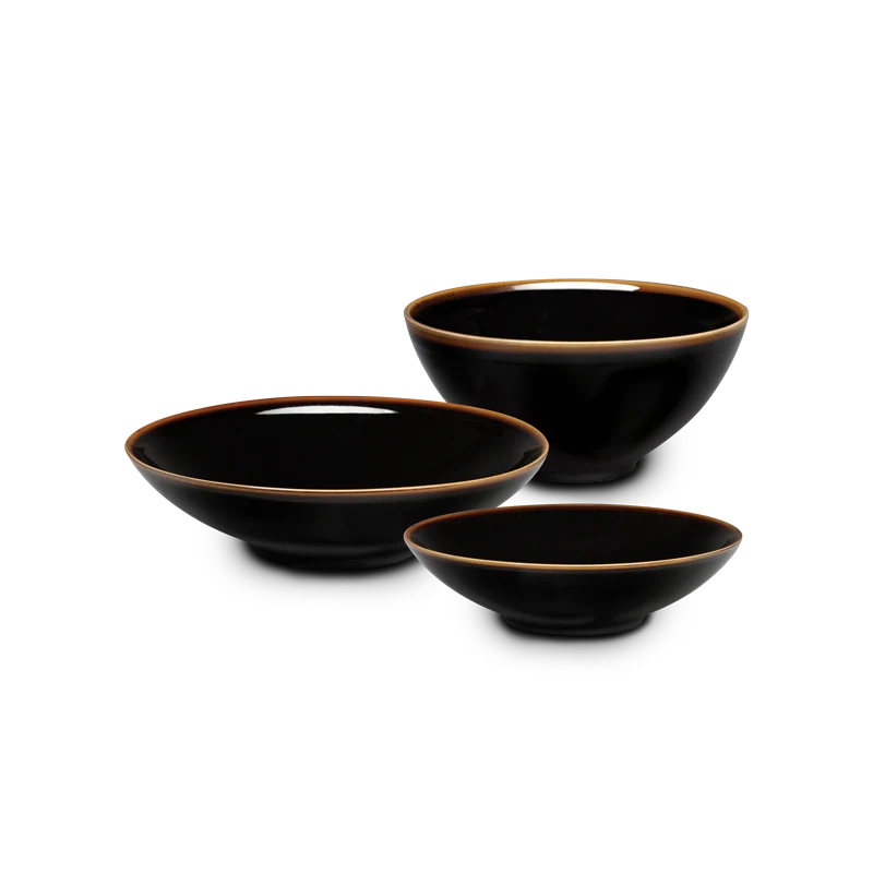 Suppetallerken sort studio 20cm (4 stk)