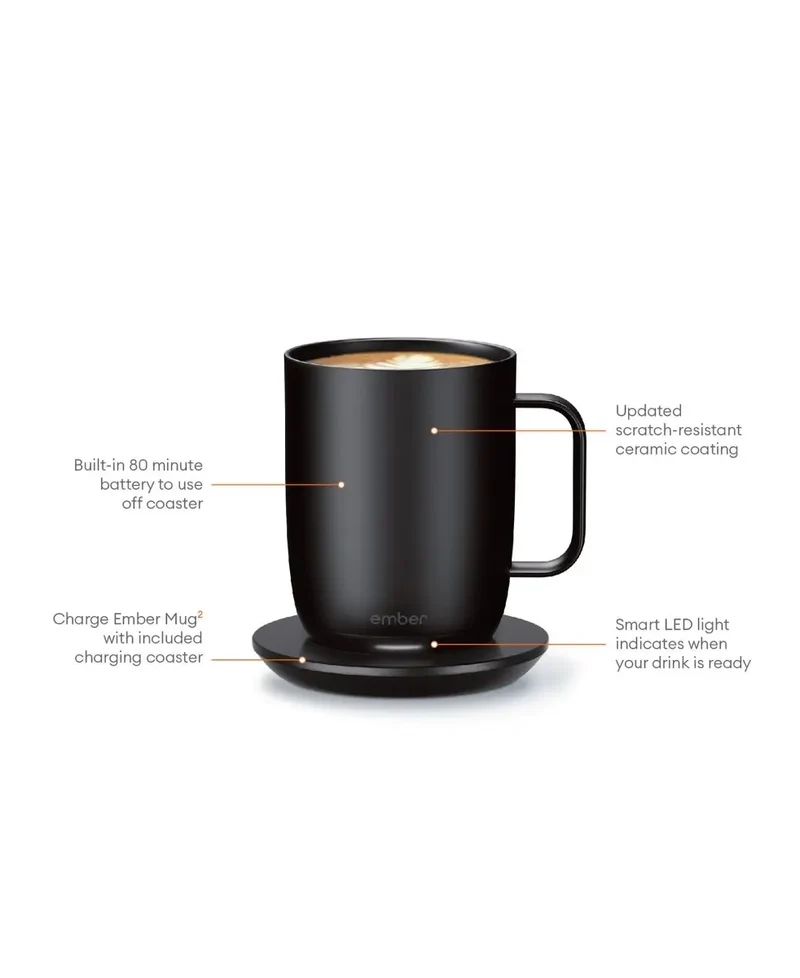 Ember elektrisk kaffekrus sort V2 - 414 ml