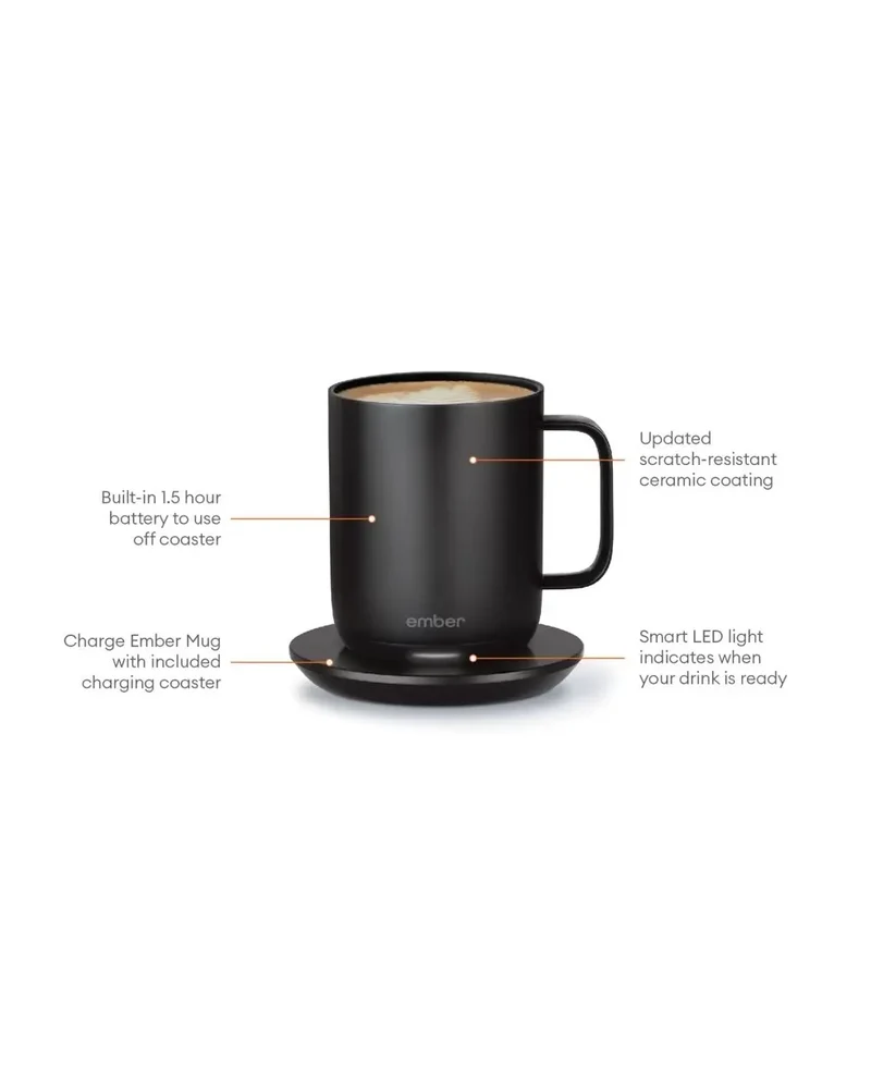 Ember Elektrisk Kaffekop Sort V2, 295ml