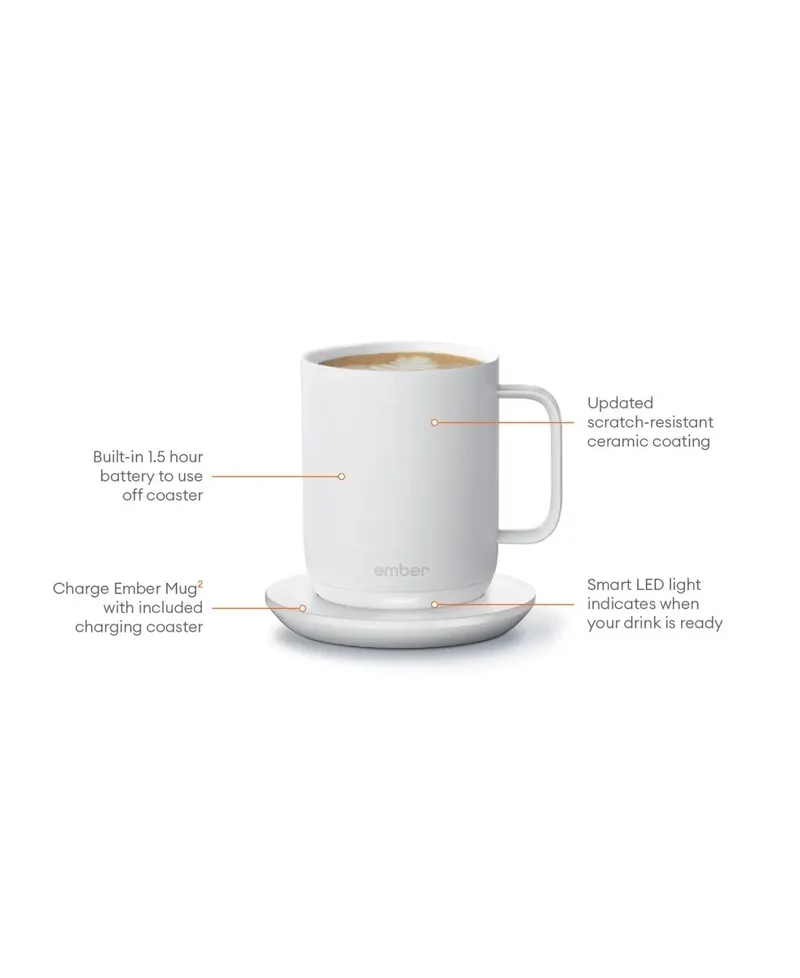 Ember elektrisk kaffekop hvid V2, 295 ml