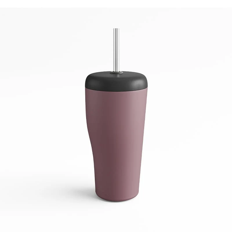 Georg Jensen Sky termokop med sugerør Rosa 40 cl