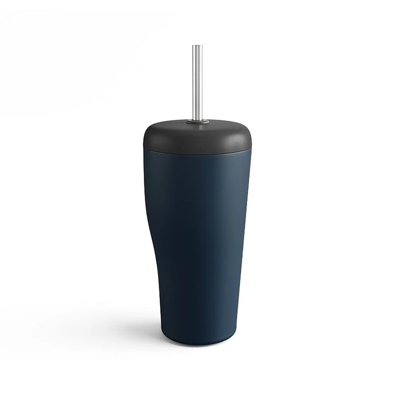 Georg Jensen Sky termokop med sugerør blå 40 cl