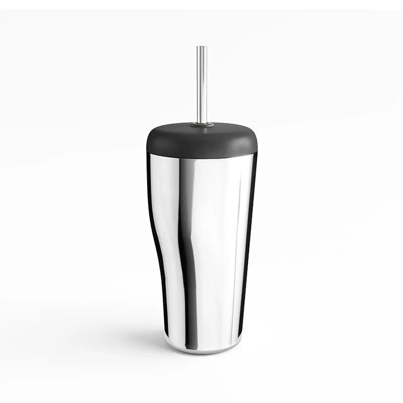Georg Jensen Sky termokop med sugerør stål 40 cl