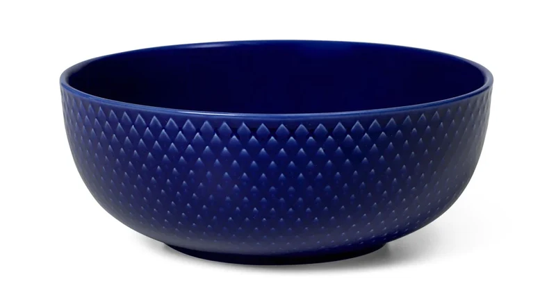 Lyngby Porcelæn Rhombe Color skål Ø15,5 - Mørke blå
