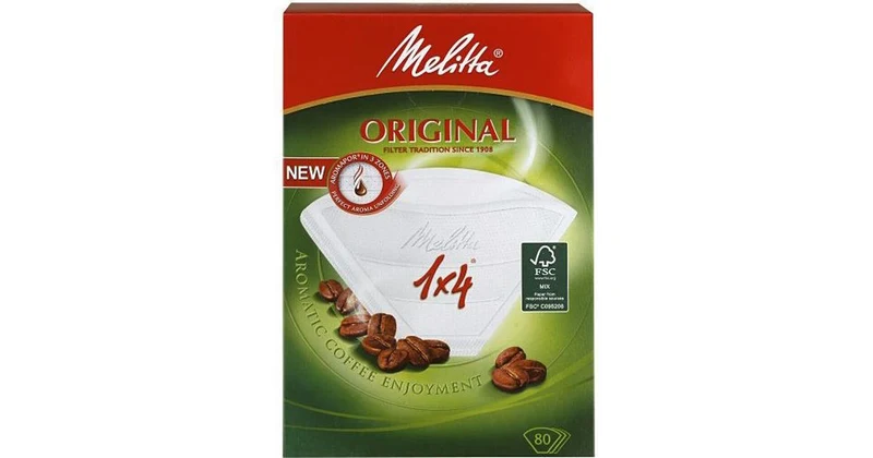 Melitta Original Kaffefilter 1x4 Vita 80 stk
