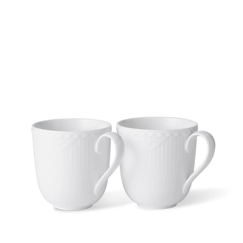 Royal Copenhagen Hvid Halvblonde krus 2 stk. 37 cl