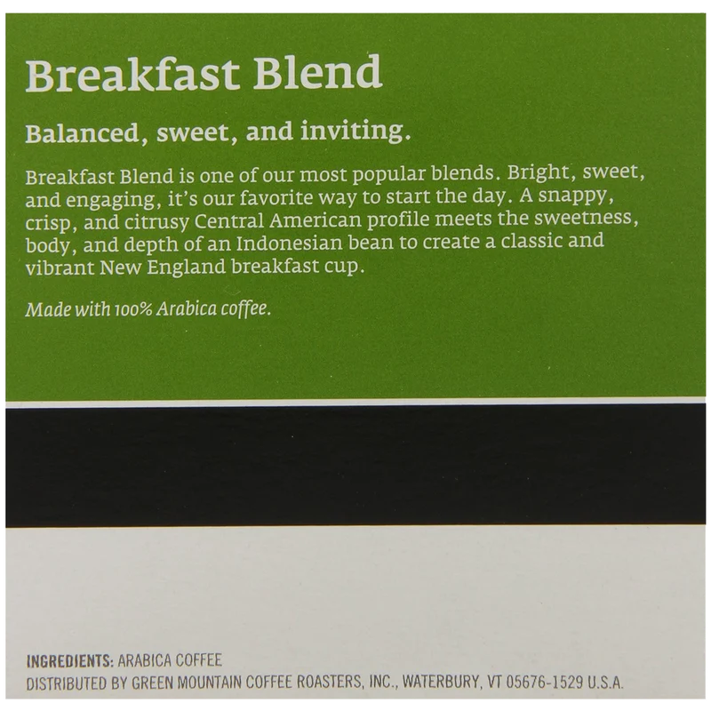 Keurig Green Mountain Coffee Breakfast Blend K-Cup