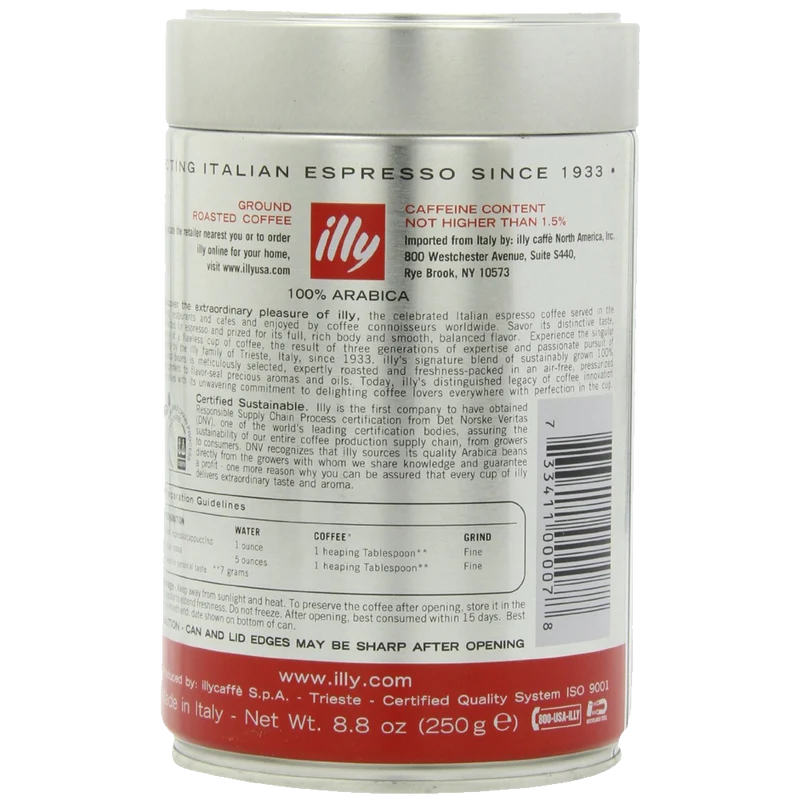 illy Caffe (Medium Roast Ground coffee Red Band)