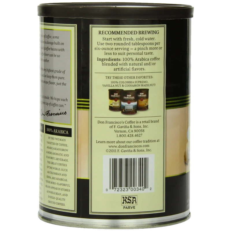 Don Francisco Hawaiian Hazelnut Coffee