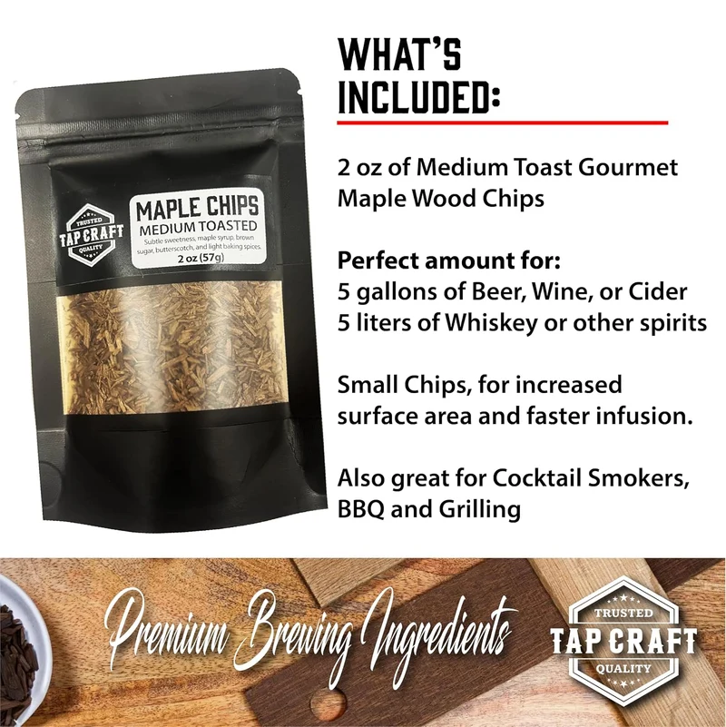 Toasted Wood Chips - Medium Toast Maple 2 oz