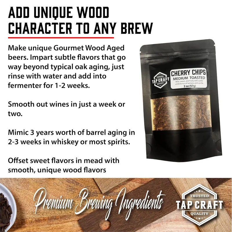 Toasted Wood Chips - Medium Toast Cherry 2 oz