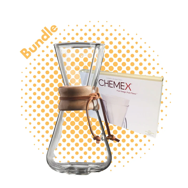 Chemex 3 kopper + 100 filtre