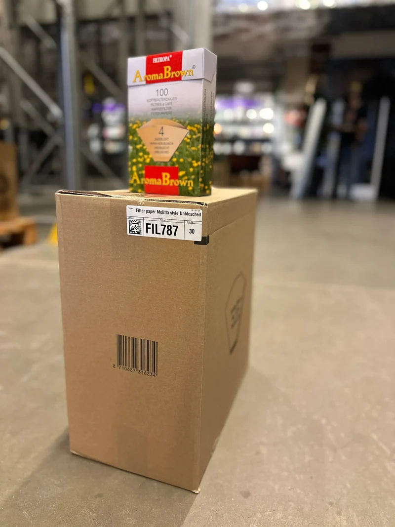 Filterpapir Melitta-stil Ubleget 1x4 100 stk