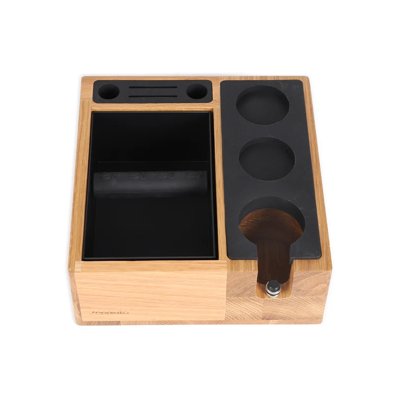 Sopresta Premium Tamperstation med Knockbox – Eg