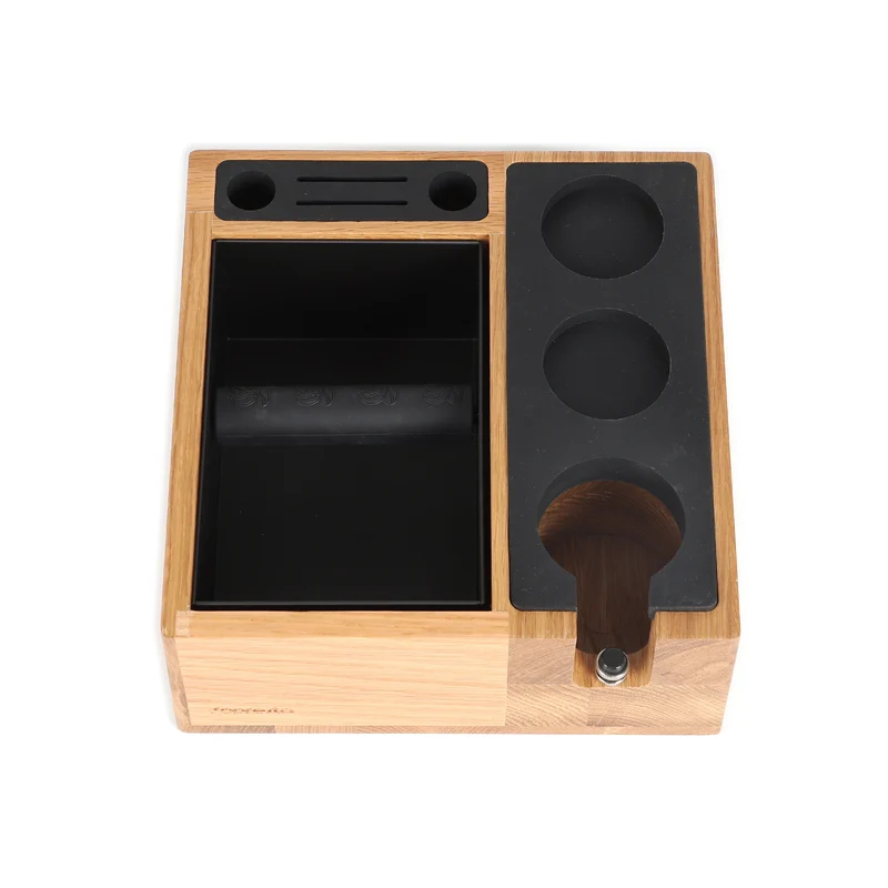 Sopresta Premium Tamperstation med Knockbox – Eg