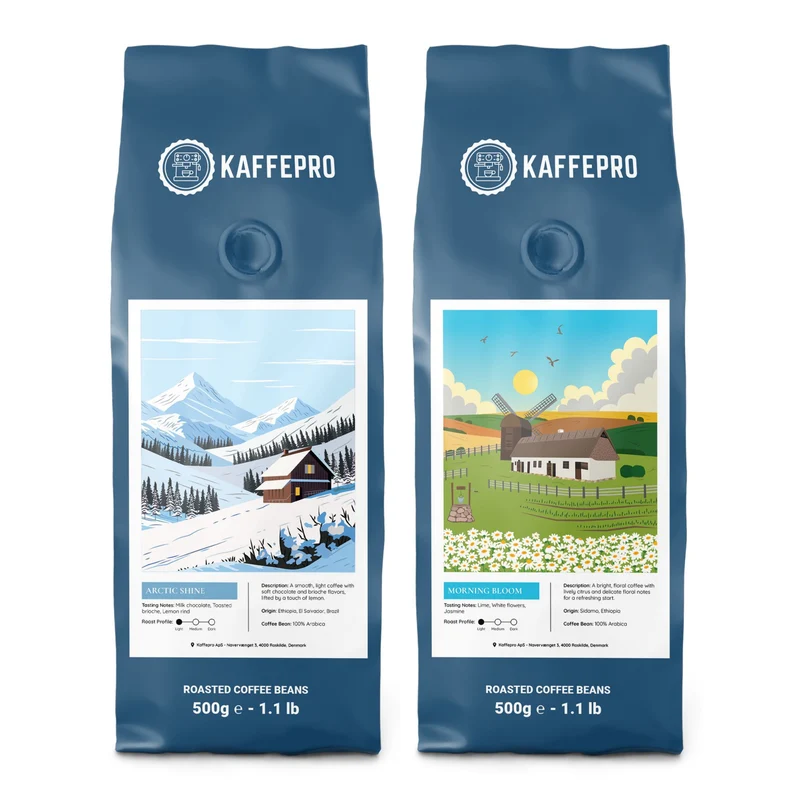 Kaffepro Signature Smagspakke - 500g Morning Bloom & 500g Arctic Shine